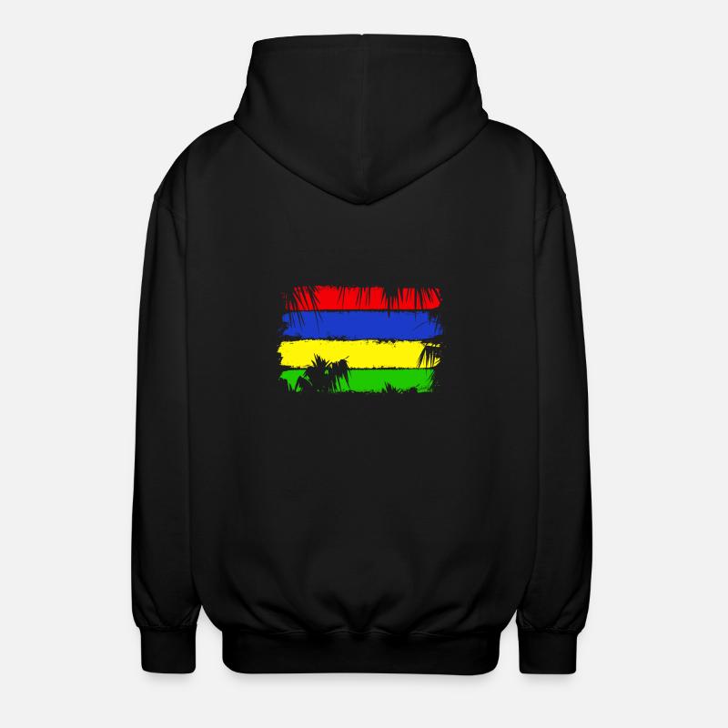 Mauritius Flagge - Unisex Kapuzenjacke - Schwarz