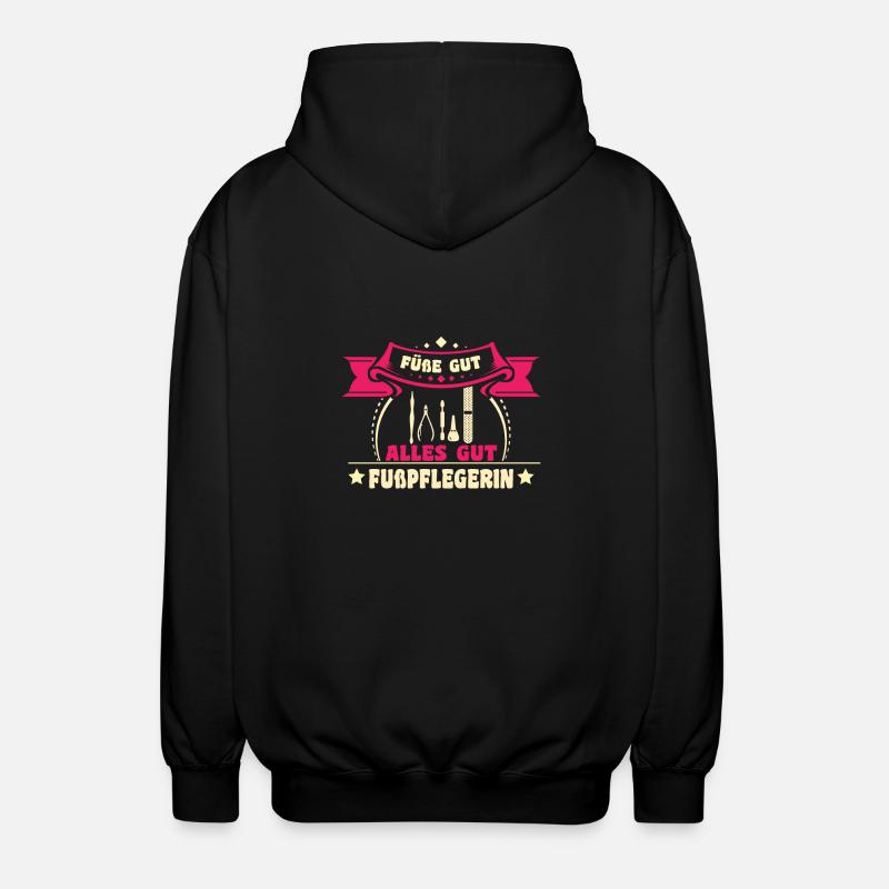 Fußpflege - Unisex Kapuzenjacke - Schwarz