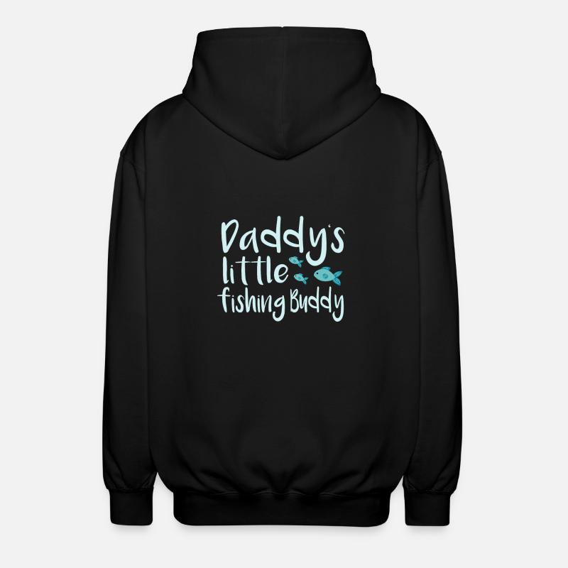Vauva kalastus isä - Unisex-hupparitakki - musta