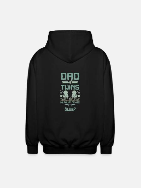 Dad of Twins - Unisex Hooded Jacket - black