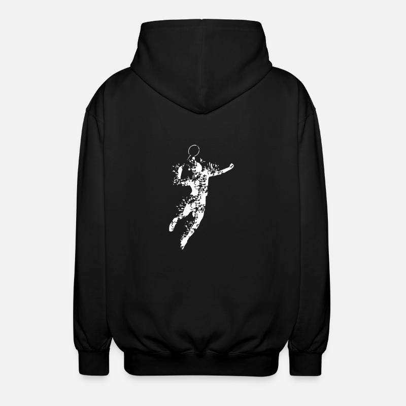 Badminton Design - Unisex Kapuzenjacke - Schwarz