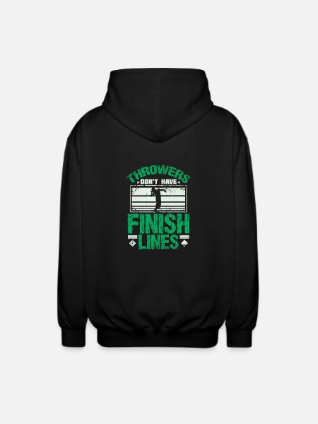Shot put finish line - Unisex Hooded Jacket - black