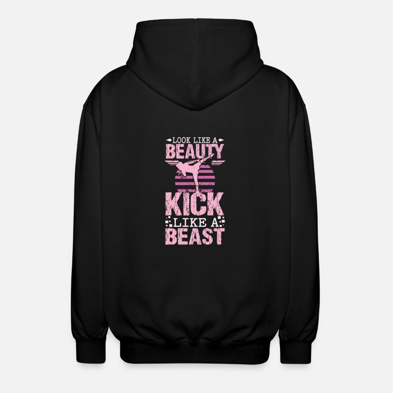 Karate beauty - Unisex Kapuzenjacke - Schwarz