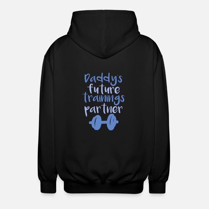 Papas trainings partner - Unisex Kapuzenjacke - Schwarz