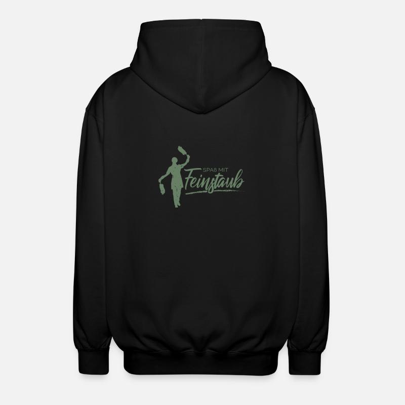 Spaß mit Feinstaub - Unisex Kapuzenjacke - Schwarz