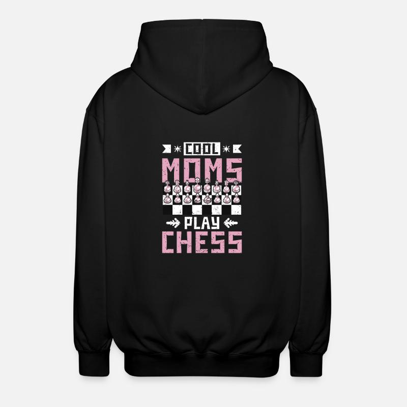 cool moms play chess - Unisex Hooded Jacket - black