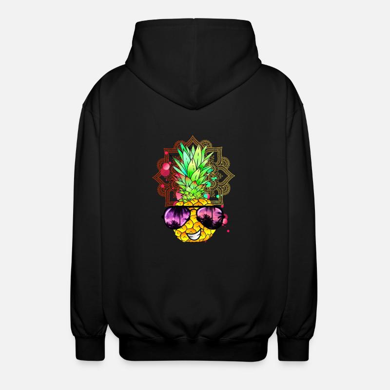 Mandala à l’ananas - Veste à capuche unisexe - noir