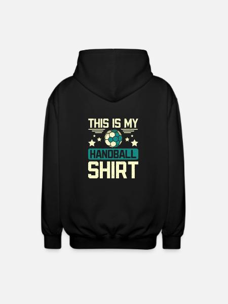 This is my handball - Unisex Hooded Jacket - black