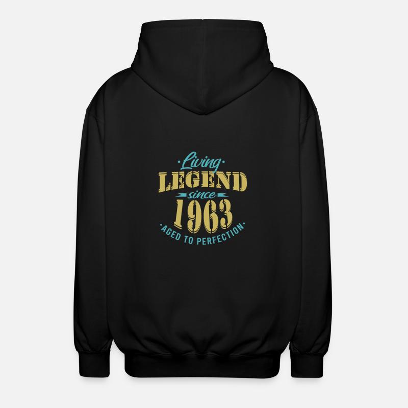 Lebende Legende seit 1963 Sprüche - Unisex Kapuzenjacke - Schwarz