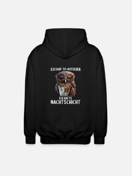 Nachtschicht Dienst Krankenschwester Pflegekraft - Unisex Kapuzenjacke - Schwarz