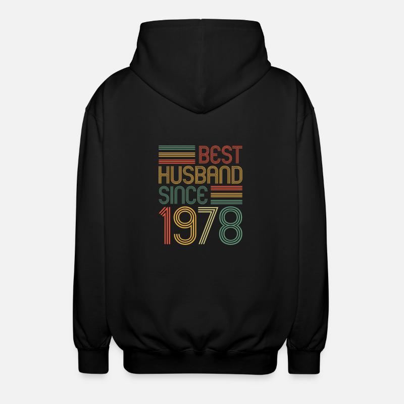45. Hochzeitstag Bester Ehemann seit 1978 - Unisex Kapuzenjacke - Schwarz