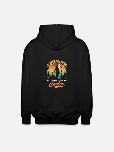 Dungeon Mom - Als een normale maar koelere moeder - Uniseks zip hoodie - zwart