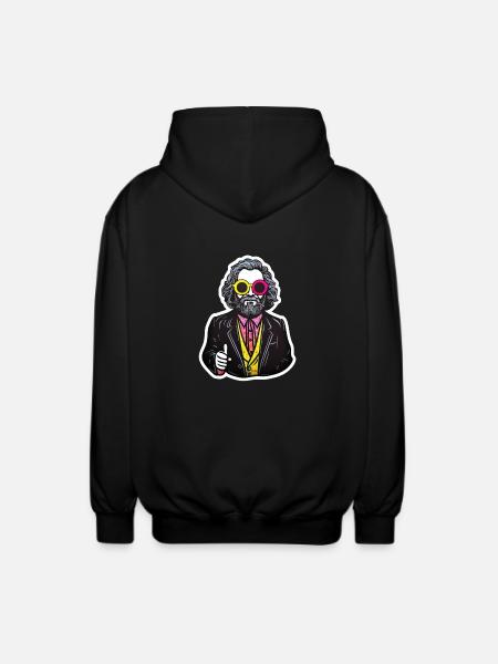 Komunizm Lewica Marksizm Karol Marks - Rozpinana bluza z kapturem unisex - czarny