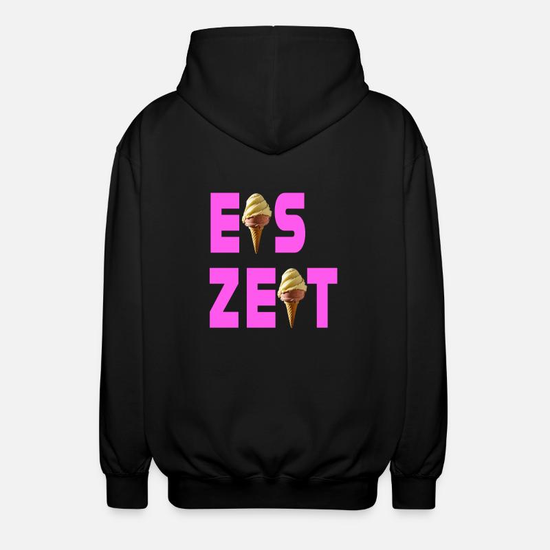 Eiszeit rosa - Unisex Kapuzenjacke - Schwarz