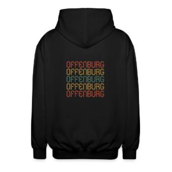 Offenburgerin Offenburger Offenburg - Unisex Kapuzenjacke - Schwarz - Hinten - AI Model Male 185 light (185cm)