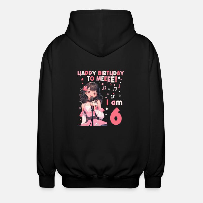 Anime Mandga K-Pop KPop Mädchen 6. Geburtstag - Unisex Kapuzenjacke - Schwarz
