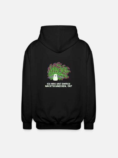 Nudibranch Nacktkiemer Nacktschnecken - Unisex Kapuzenjacke - Schwarz