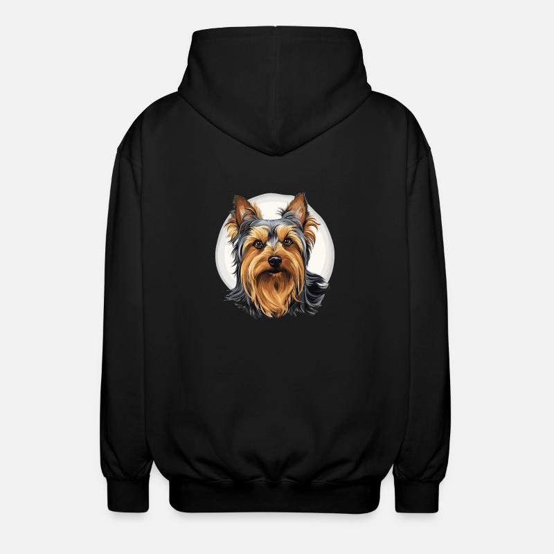 Australian Silky Terrier - Unisex Hooded Jacket - black