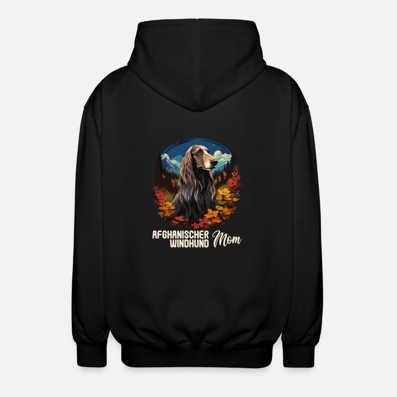 Chien Afghan Hound - Veste à capuche unisexe - noir