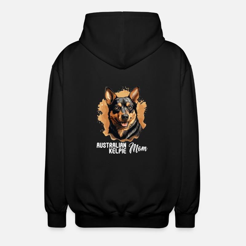 Chien Kelpie australien - Veste à capuche unisexe - noir