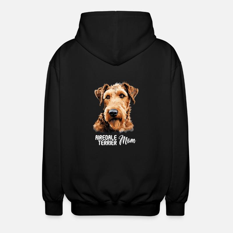 Chien Airedale Terrier - Veste à capuche unisexe - noir