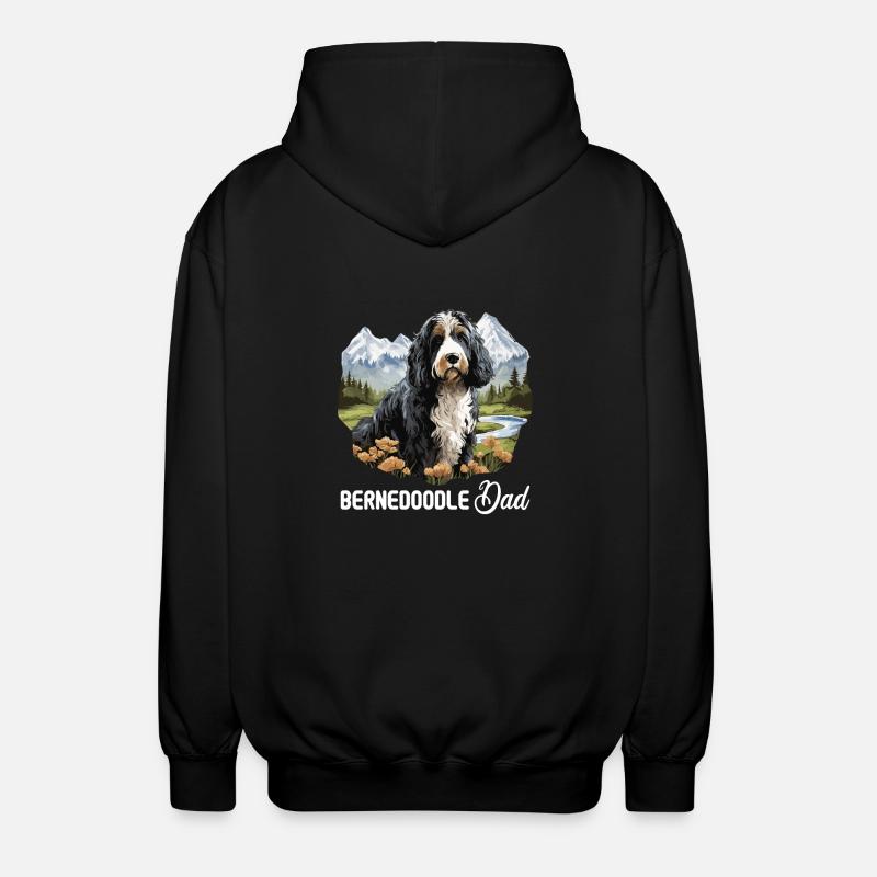 Hund Bernedoodle - Unisex Kapuzenjacke - Schwarz
