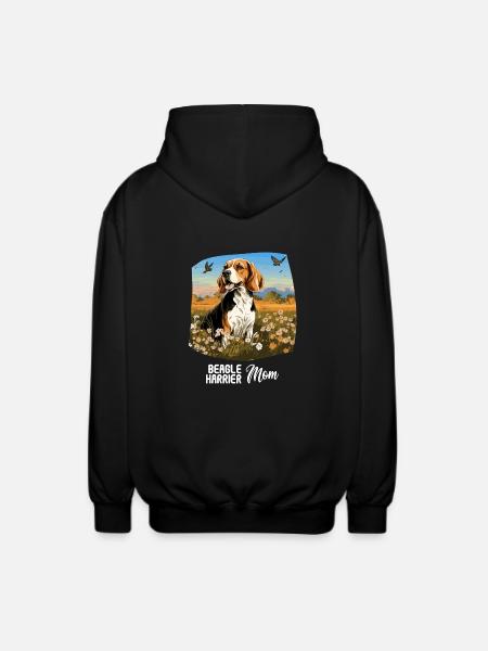 Dog Beagle Harrier - Unisex Hooded Jacket - black