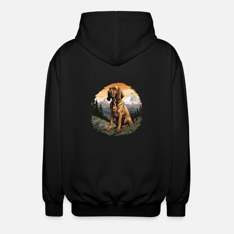 Chien Bloodhound - Veste à capuche unisexe - noir