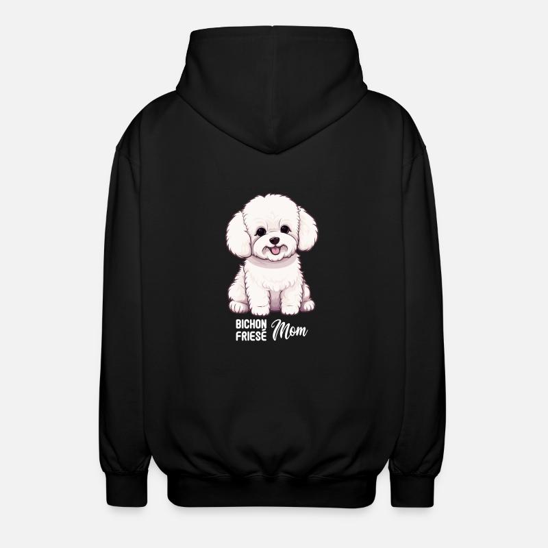 Chien Bichon Friesé - Veste à capuche unisexe - noir