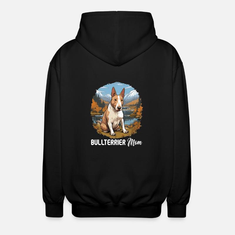 Chien Bull Terrier - Veste à capuche unisexe - noir