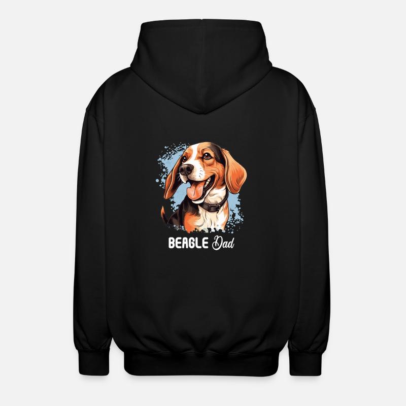 Hund Beagle - Unisex Kapuzenjacke - Schwarz
