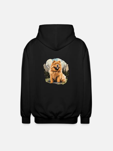 Hund Chow Chow - Unisex Kapuzenjacke - Schwarz