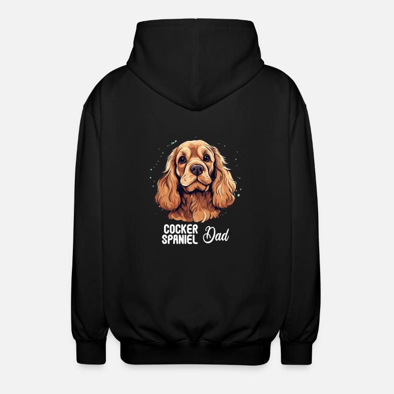 Épagneul Dog Cocker - Veste à capuche unisexe - noir