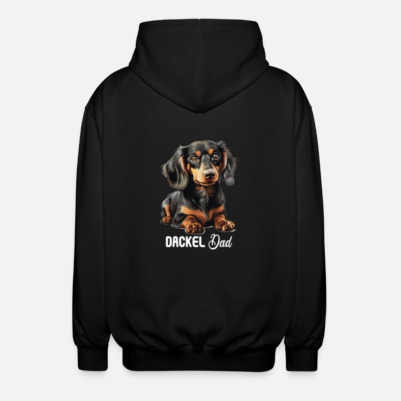 Chien teckel - Veste à capuche unisexe - noir
