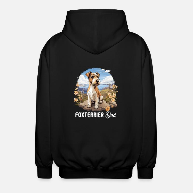 Chien Fox Terrier - Veste à capuche unisexe - noir