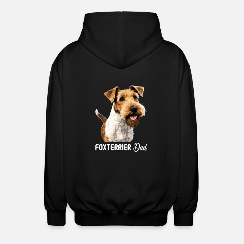 Hund Foxterrier - Unisex Kapuzenjacke - Schwarz