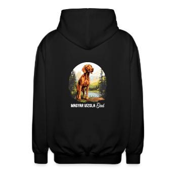 Magyar Vizsla - Unisex Kapuzenjacke - Schwarz - Hinten - AI Model Male 185 light (185cm)