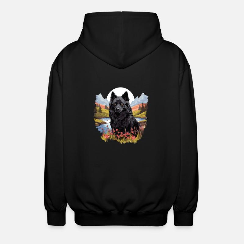 Schipperke - Unisex Hooded Jacket - black