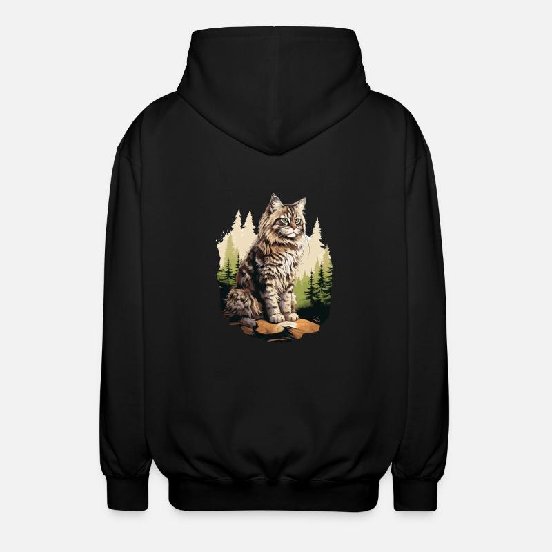 Norwegian Forest Cat - Unisex Kapuzenjacke - Schwarz