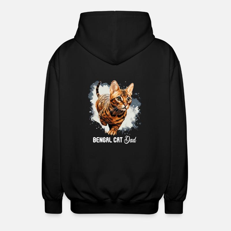 Bengal Cat - Unisex Kapuzenjacke - Schwarz