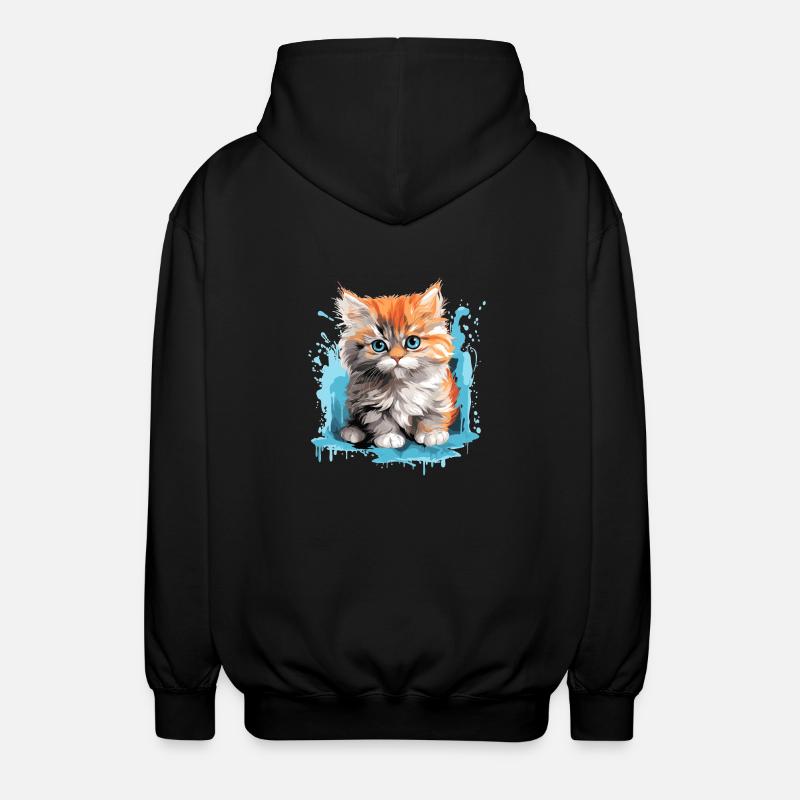 Chat persan Perser Katze - Veste à capuche unisexe - noir