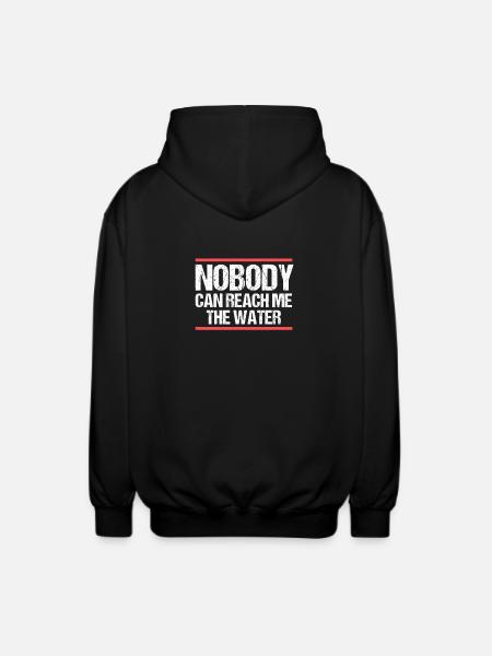 Niemand kan me bereiken het water Denglisch - Uniseks zip hoodie - zwart