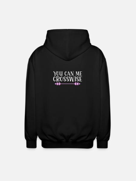 You can me crosswise Denglisch - Unisex Hooded Jacket - black