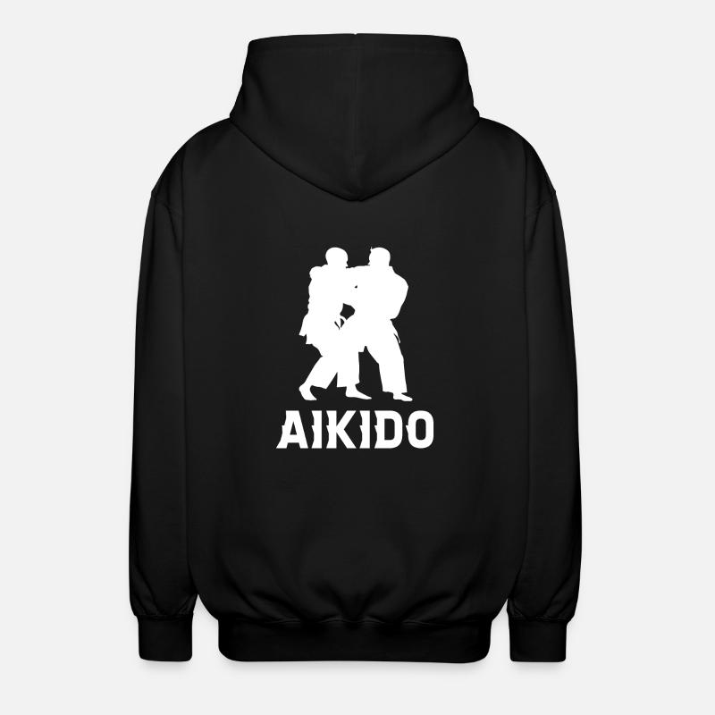 Aikido - Unisex Kapuzenjacke - Schwarz