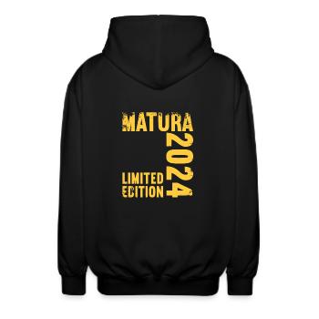 Matura Jeunes Filles Femmes et Hommes Matura 2024 - Veste à capuche unisexe - noir - Dos - AI Model Male 185 light (185cm)