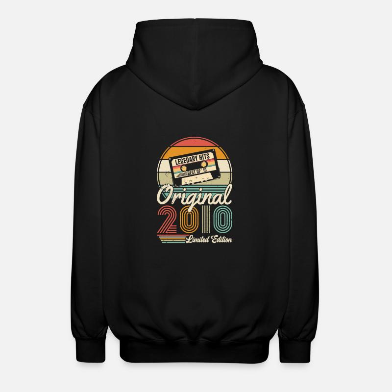 Awesome since 2010 - Unisex Hooded Jacket - black