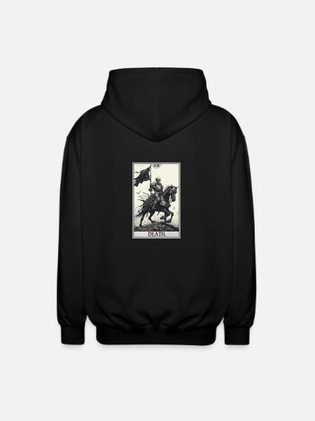 Carte dei Tarocchi Carta dei Tarocchi Morte Morte - Felpa unisex con cappuccio - nero