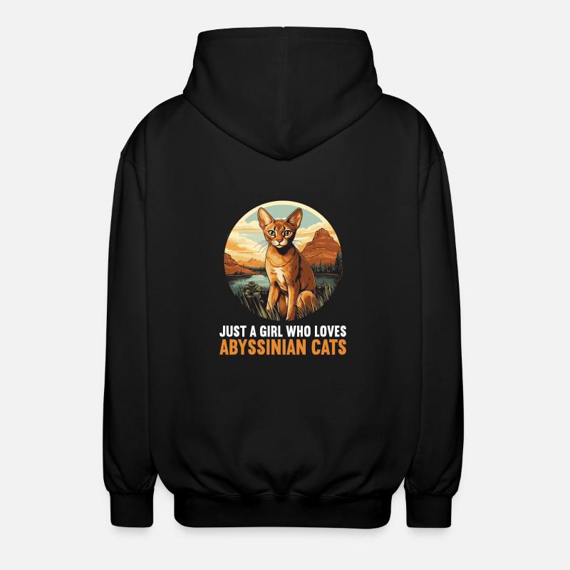 Abyssinian Cat Abessinierkatze - Unisex Kapuzenjacke - Schwarz