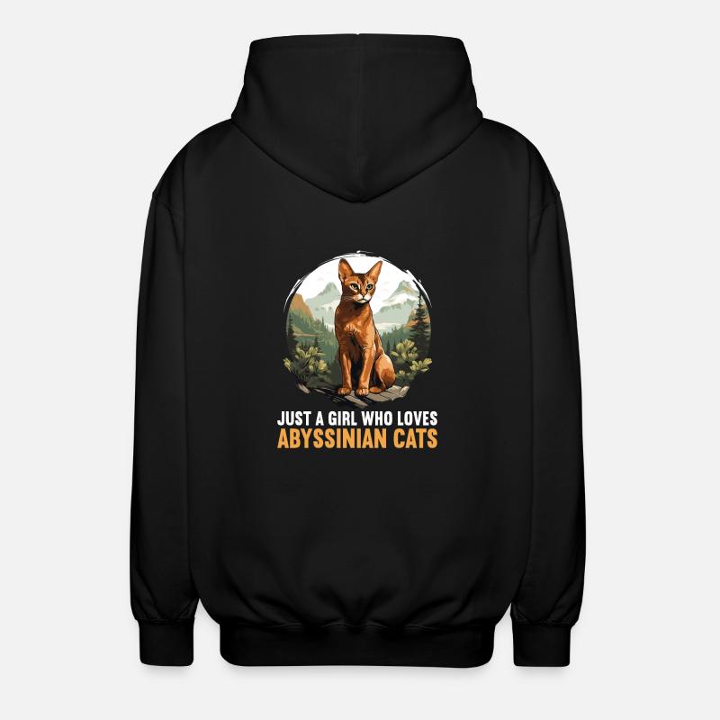 Abyssinian Cat Abessinierkatze - Unisex Kapuzenjacke - Schwarz