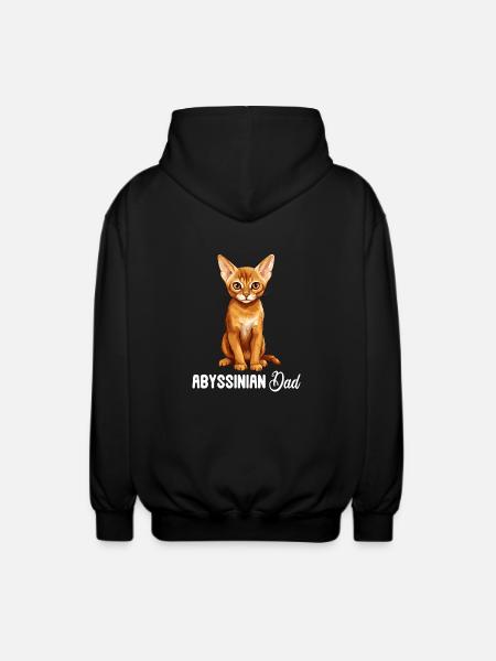 Kot abisyński Abessinierkatze - Rozpinana bluza z kapturem unisex - czarny